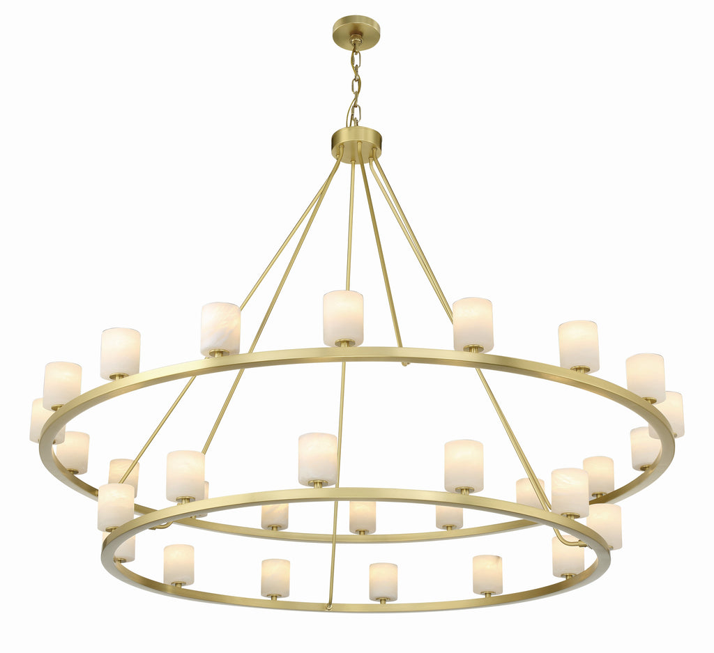 Antique Hardware Aragon 30 Light Soft Brass Chandelier Chandelier