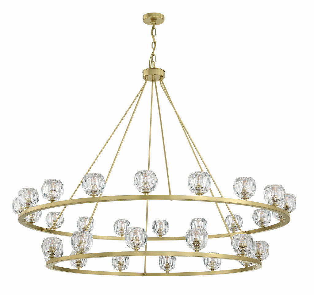 Antique Hardware Aragon 30 Light Soft Brass Chandelier Chandelier