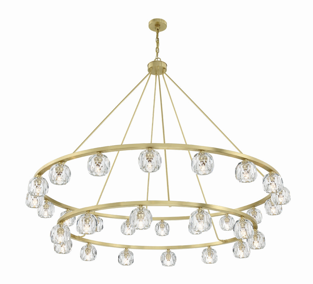 Antique Hardware Aragon 30 Light Soft Brass Chandelier Chandelier