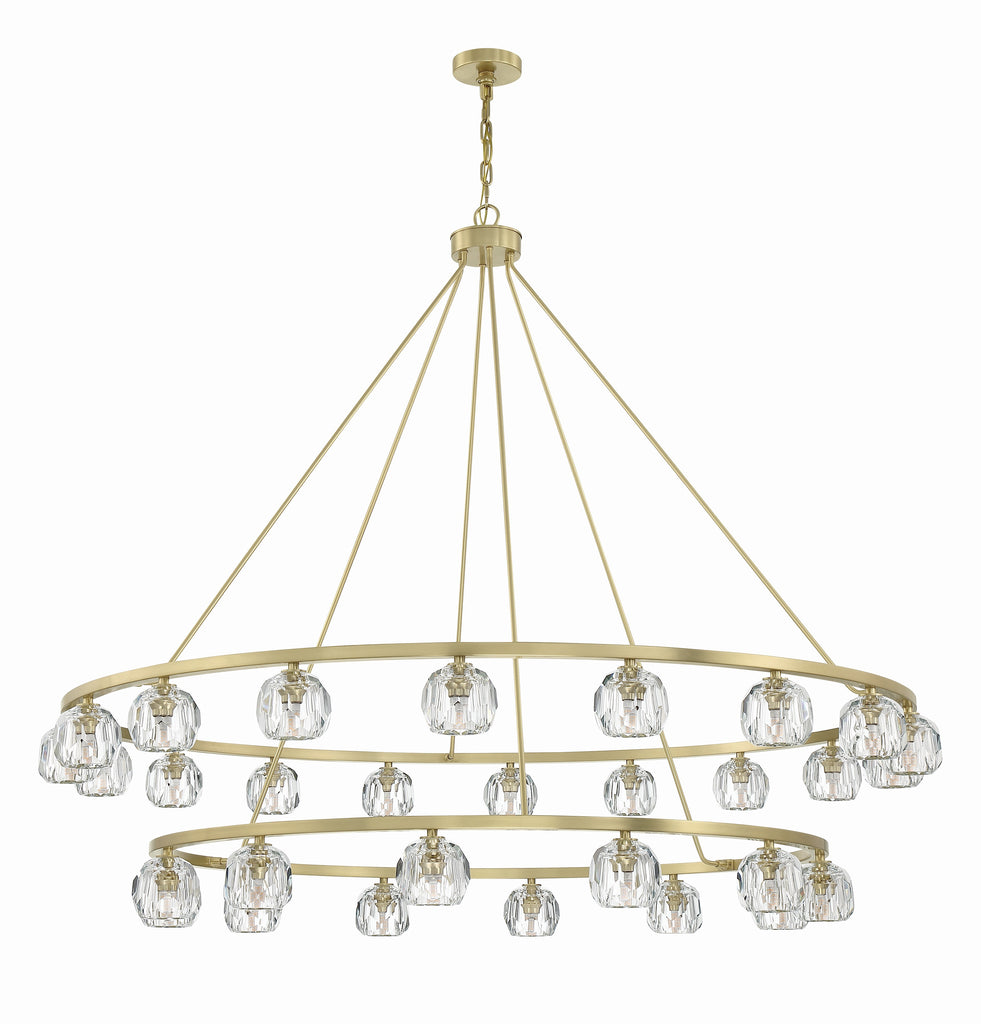 Antique Hardware Aragon 30 Light Soft Brass Chandelier Chandelier