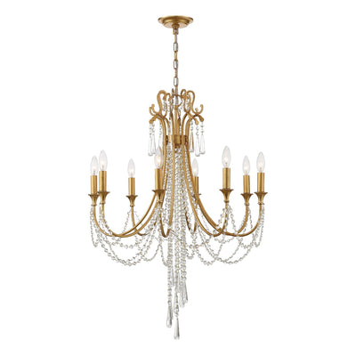 Antique Hardware Arcadia 8 Light Antique Gold Chandelier Chandelier