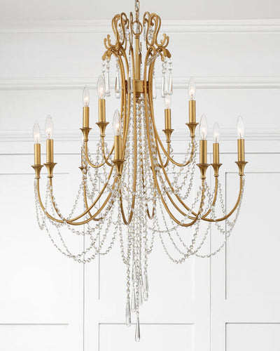 Antique Hardware Arcadia 12 Light Antique Gold Chandelier Chandelier