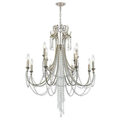 Antique Hardware Arcadia 12 Light Antique Silver Chandelier Chandelier