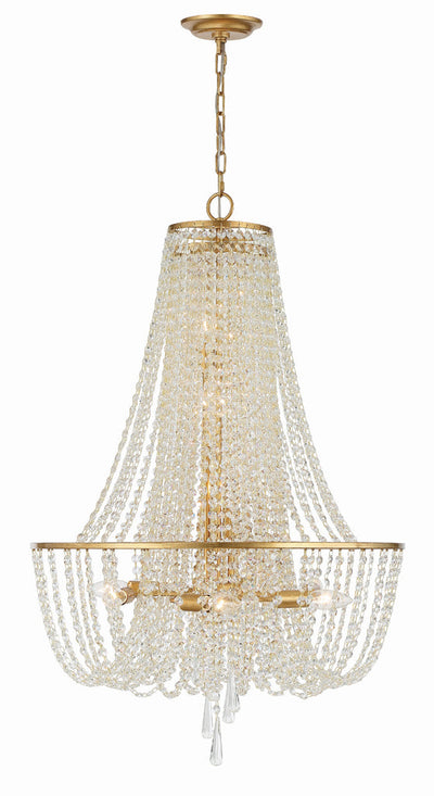 Antique Hardware Arcadia 9 Light Antique Gold Chandelier Chandelier