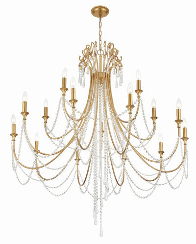 Antique Hardware Arcadia 15 Light Antique Gold Chandelier Chandelier