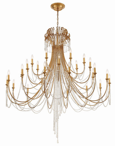 Antique Hardware Arcadia 28 Light Antique Gold Chandelier Chandelier