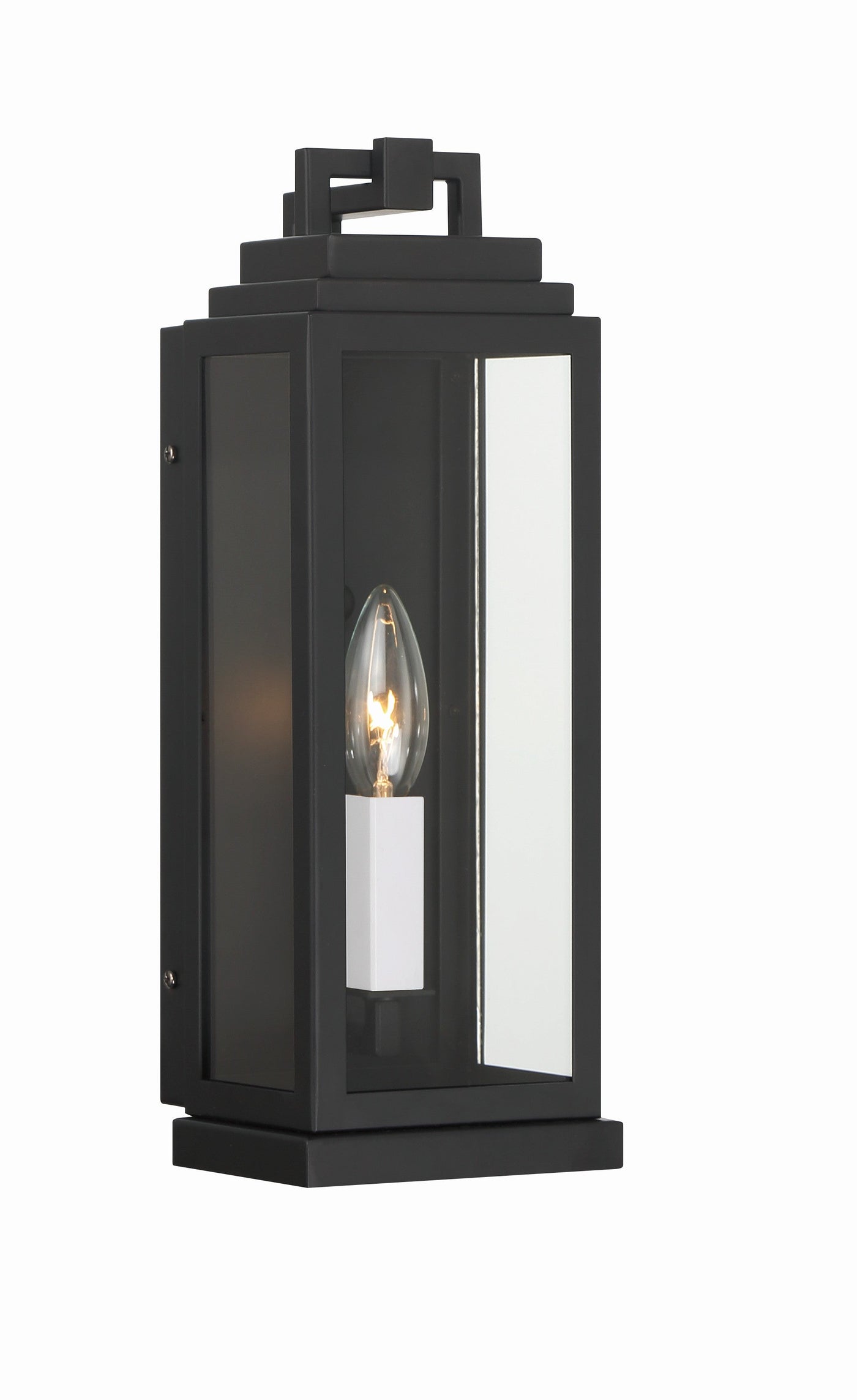 Antique Hardware Aspen 1 Light Matte Black Outdoor Sconce Exterior