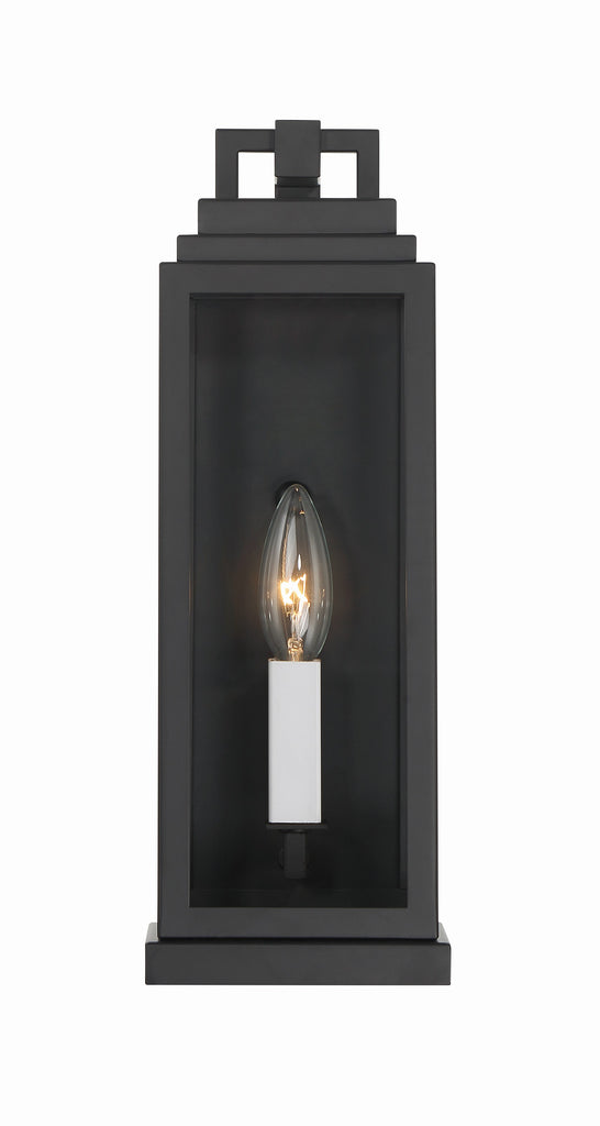 Antique Hardware Aspen 1 Light Matte Black Outdoor Sconce Exterior