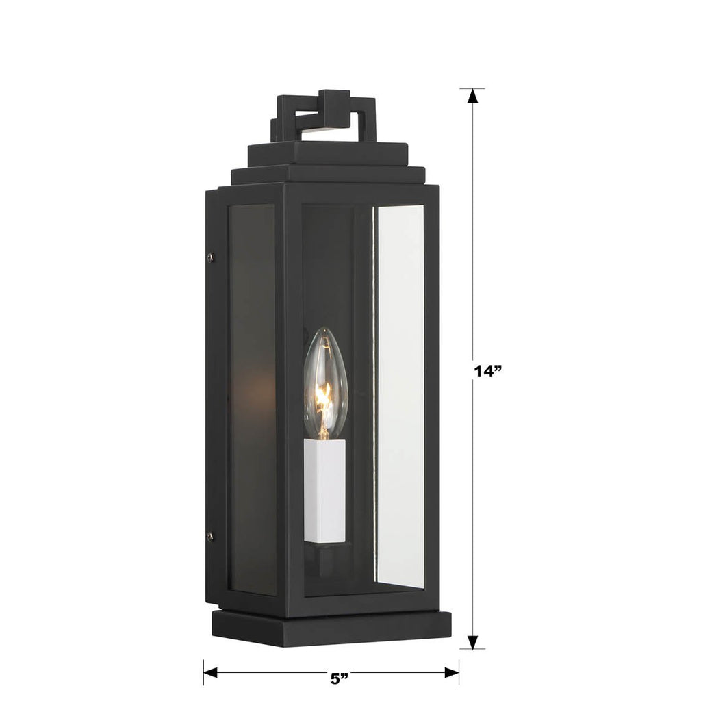 Antique Hardware Aspen 1 Light Matte Black Outdoor Sconce Exterior