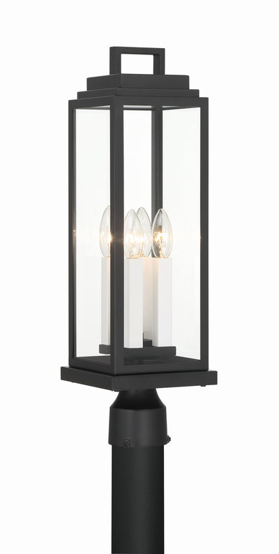 Antique Hardware Aspen 4 Light Matte Black Outdoor Post Exterior