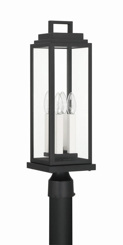 Antique Hardware Aspen 4 Light Matte Black Outdoor Post Exterior