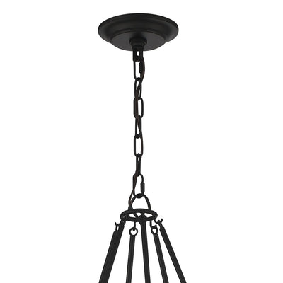 Antique Hardware Bailey 8 Light Matte Black Chandelier Chandelier