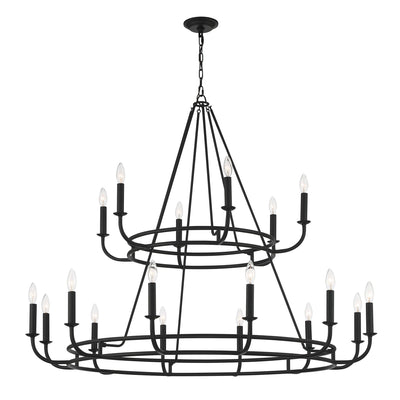 Antique Hardware Bailey 18 Light Matte Black Chandelier Chandelier