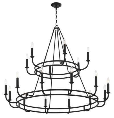 Antique Hardware Bailey 18 Light Matte Black Chandelier Chandelier