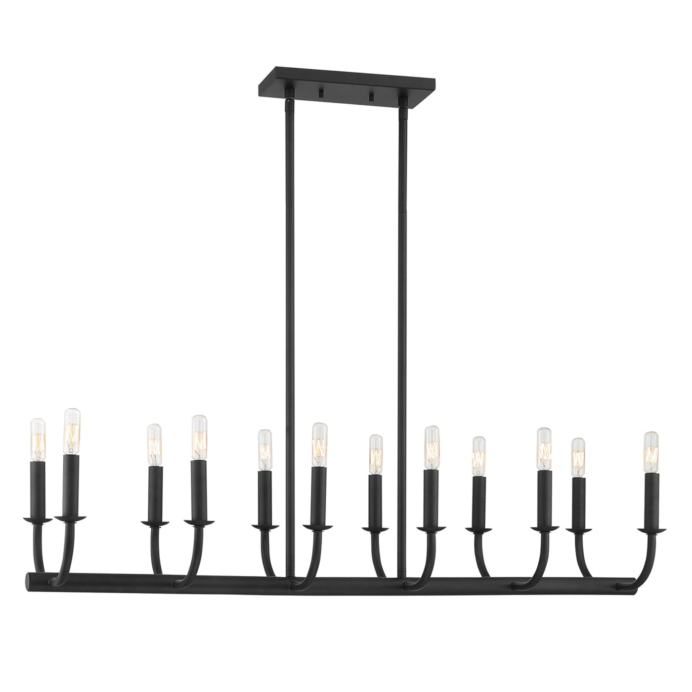 Antique Hardware Bailey 12 Light Matte Black Chandelier Chandelier