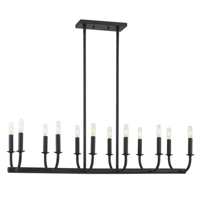 Antique Hardware Bailey 12 Light Matte Black Chandelier Chandelier