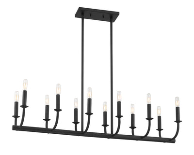 Antique Hardware Bailey 12 Light Matte Black Chandelier Chandelier