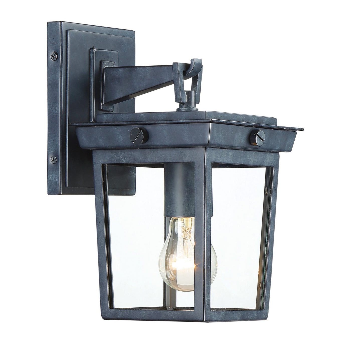 Antique Hardware Belmont 1 Light Graphite Outdoor Sconce Exterior