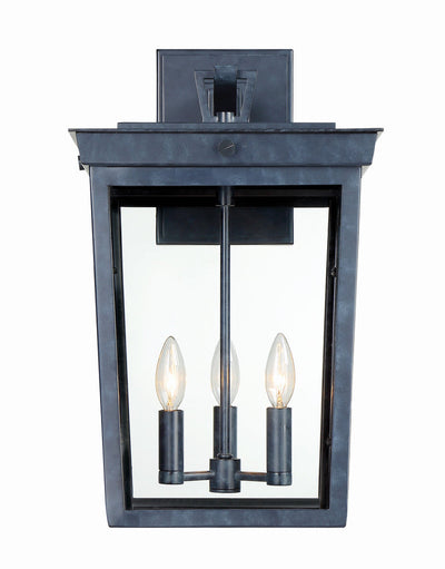 Antique Hardware Belmont 3 Light Graphite Outdoor Sconce Exterior