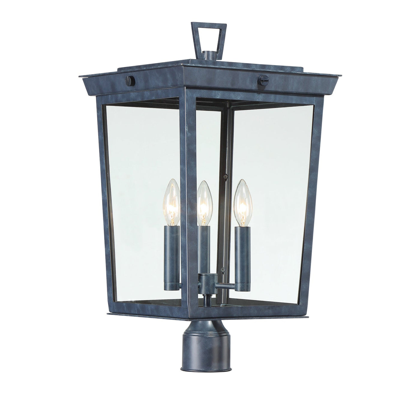 Antique Hardware Belmont 3 Light Graphite Outdoor Post Exterior