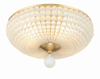 ##Antique Hardware## Bella 4 Light Antique Gold Semi Flush Mount