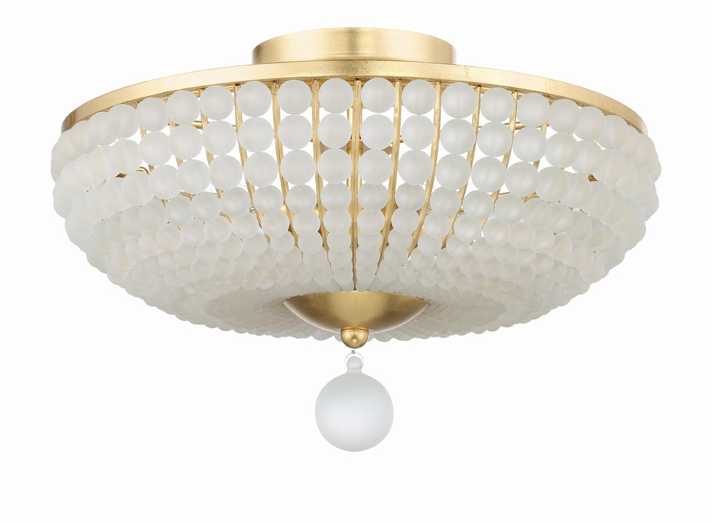 ##Antique Hardware## Bella 4 Light Antique Gold Semi Flush Mount