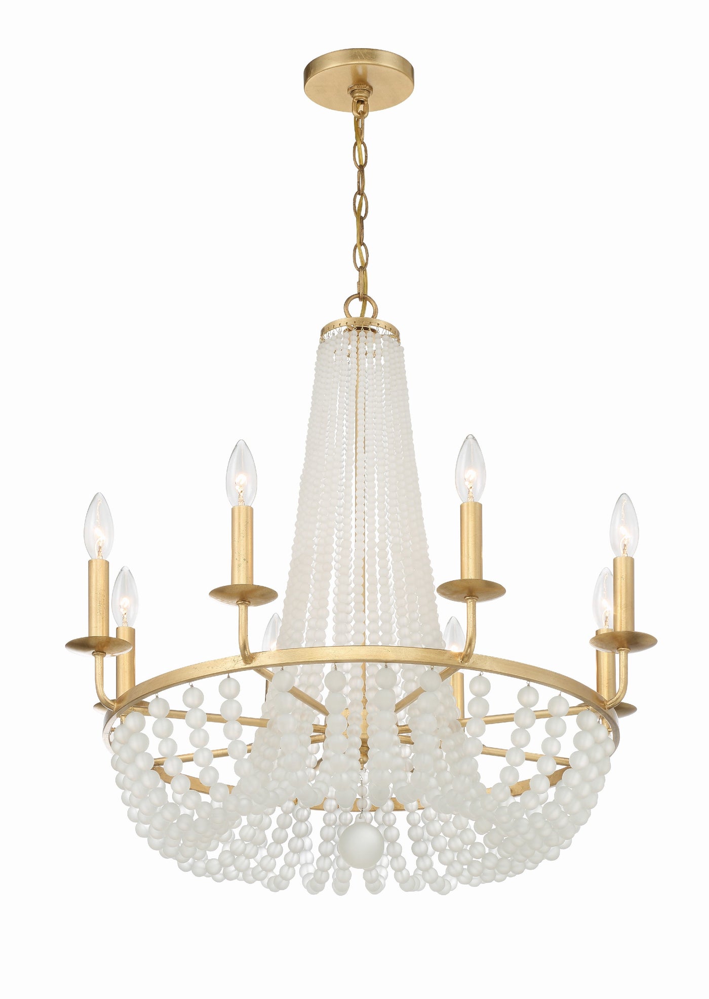 ##Antique Hardware## Bella 8 Light Antique Gold Chandelier