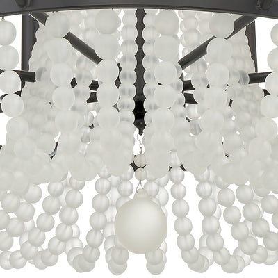 ##Antique Hardware## Bella 8 Light Matte Black Chandelier