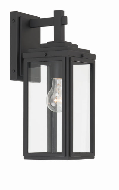 Antique Hardware Byron 1 Light Matte Black Outdoor Sconce Exterior