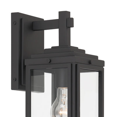 Antique Hardware Byron 1 Light Matte Black Outdoor Sconce Exterior