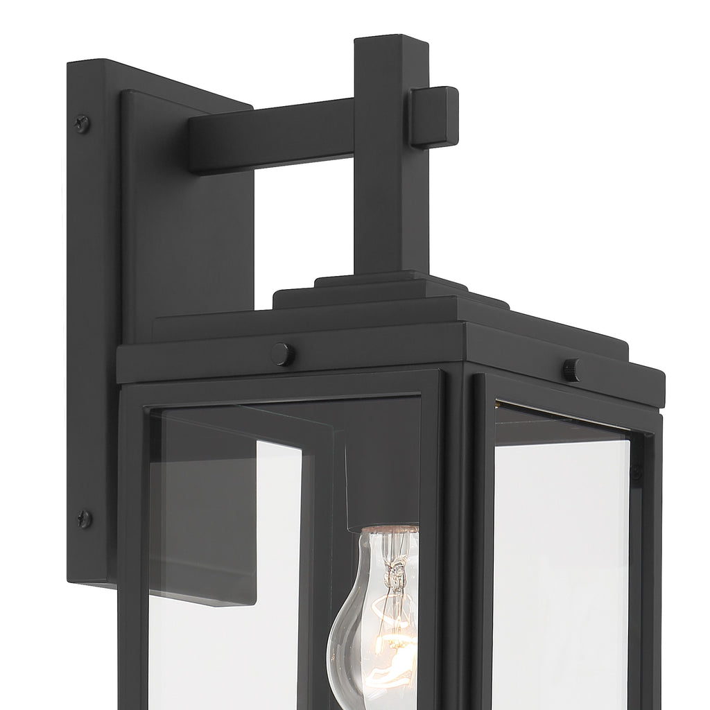 Antique Hardware Byron 1 Light Matte Black Outdoor Sconce Exterior