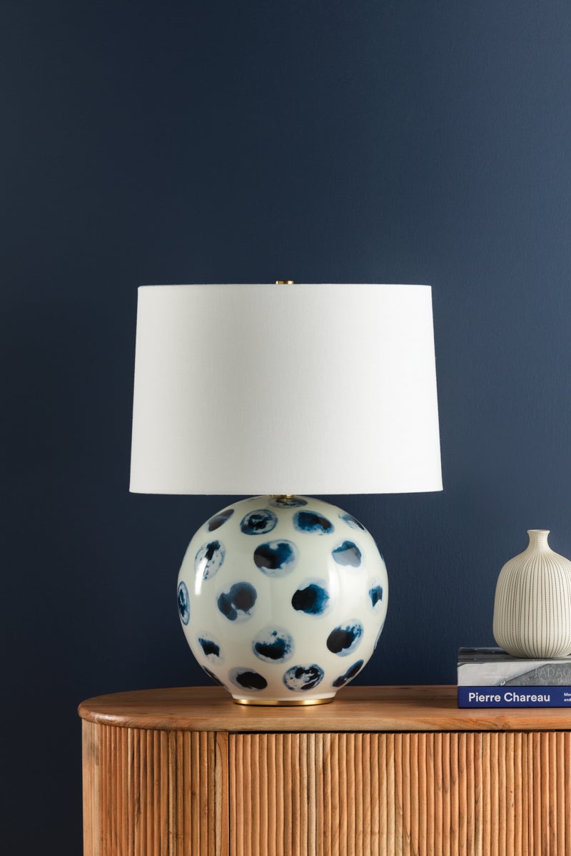 ##Antique Hardware## Blue Point Table Lamp