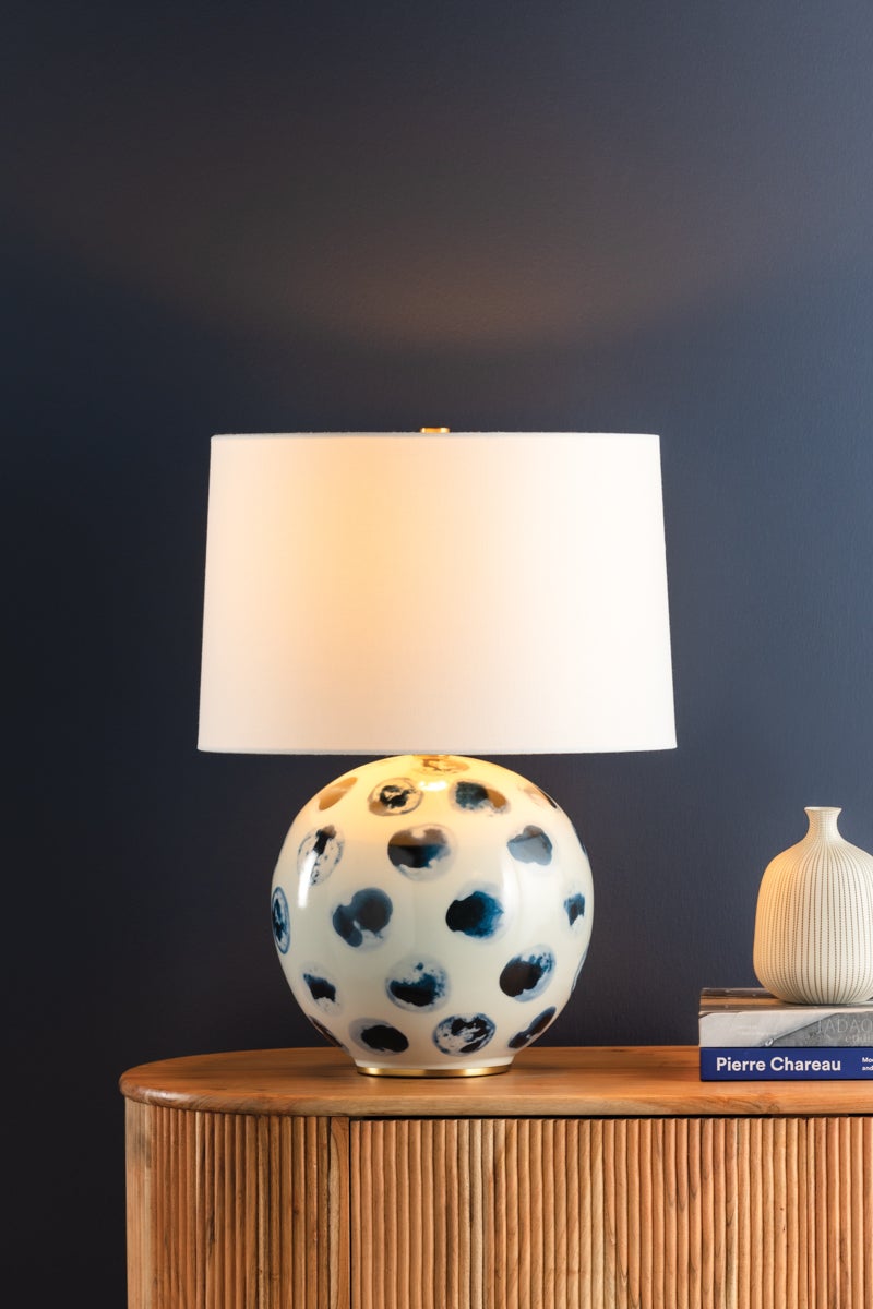 ##Antique Hardware## Blue Point Table Lamp