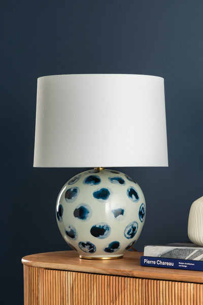 ##Antique Hardware## Blue Point Table Lamp