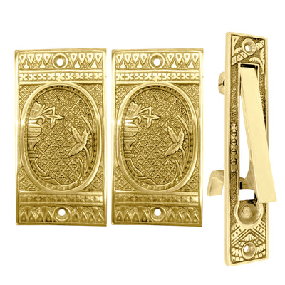 ##Antique Hardware## Broken Leaf Door Set (Several Finishes Available)