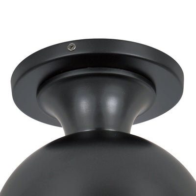 Antique Hardware Brian Patrick Flynn Capsule 1 Light Matte Black + Textured Gold Outdoor Semi Flush Mount Exterior