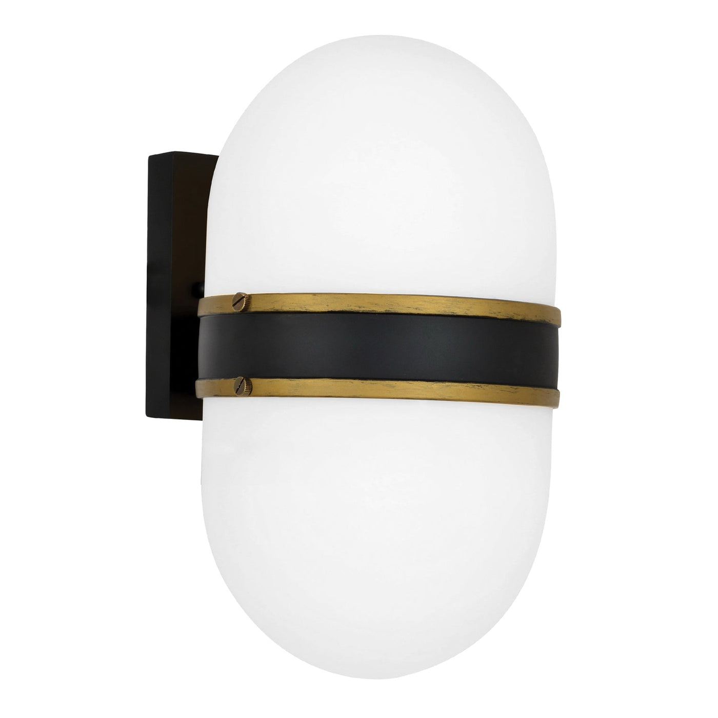 Antique Hardware Brian Patrick Flynn Capsule 1 Light Matte Black + Textured Gold Outdoor Sconce Exterior