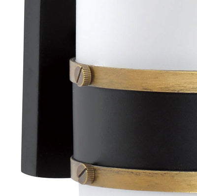 Antique Hardware Brian Patrick Flynn Capsule 1 Light Matte Black + Textured Gold Outdoor Sconce Exterior