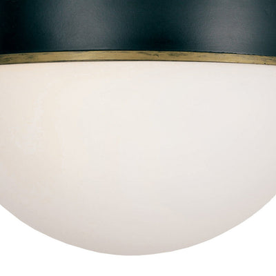 Antique Hardware Brian Patrick Flynn Capsule 2 Light Matte Black + Textured Gold Outdoor Flush Mount Exterior