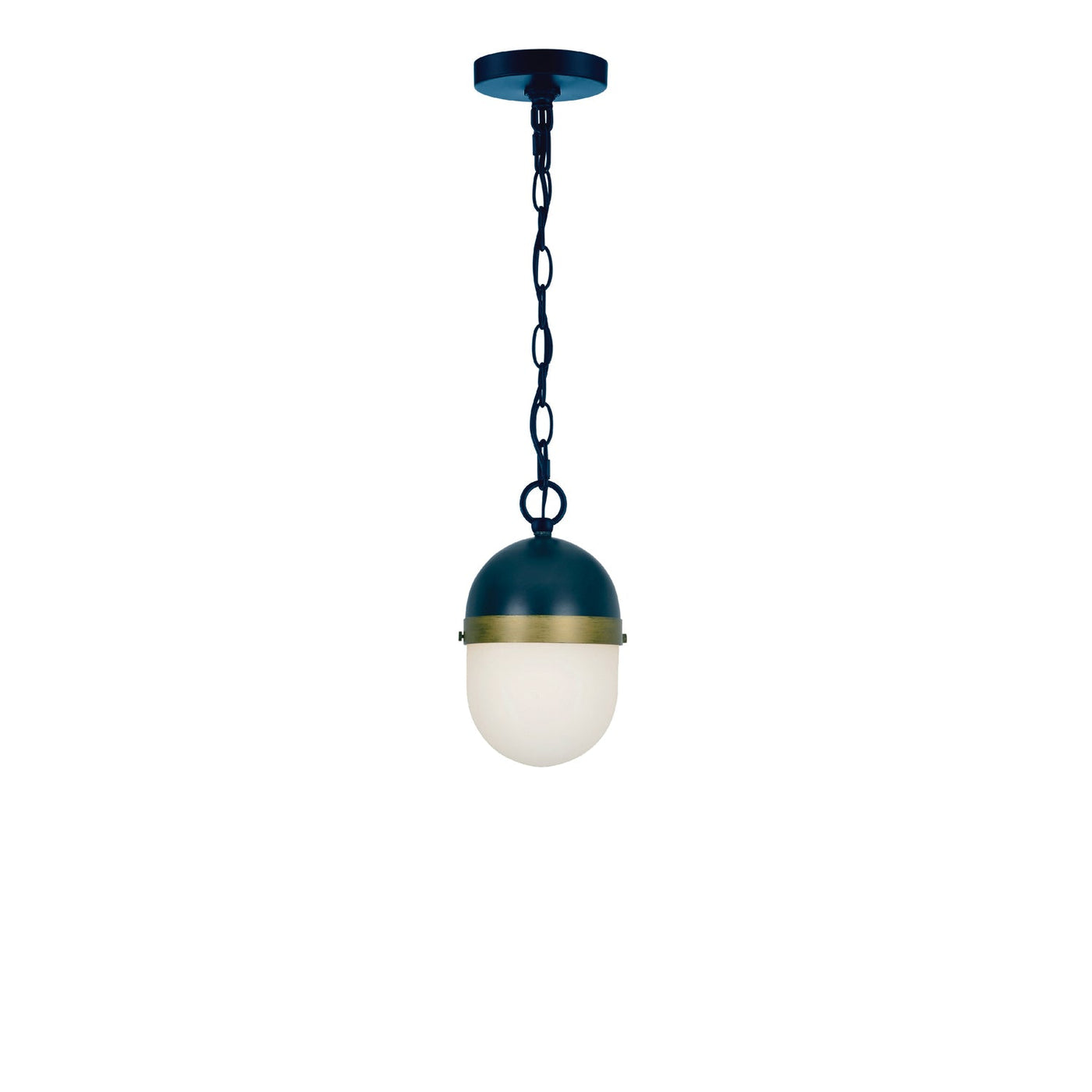 Antique Hardware Brian Patrick Flynn Capsule 1 Light Matte Black + Textured Gold Outdoor Pendant Exterior