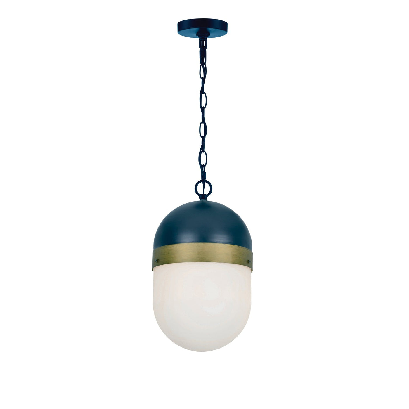 Antique Hardware Brian Patrick Flynn Capsule 1 Light Matte Black + Textured Gold Outdoor Pendant Exterior