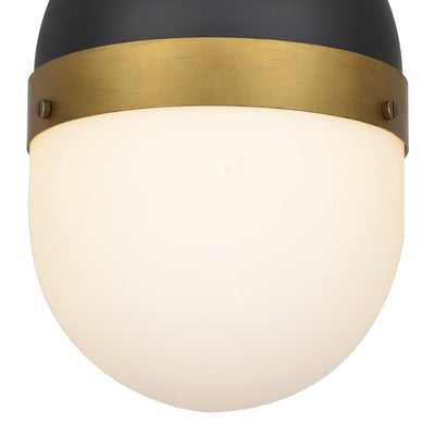 Antique Hardware Brian Patrick Flynn Capsule 1 Light Matte Black + Textured Gold Outdoor Pendant Exterior