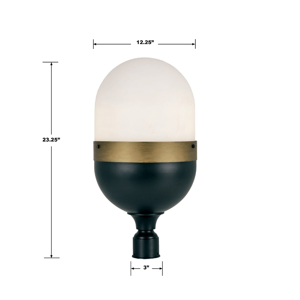 Antique Hardware Brian Patrick Flynn Capsule 3 Light Matte Black + Textured Gold Outdoor Post Exterior