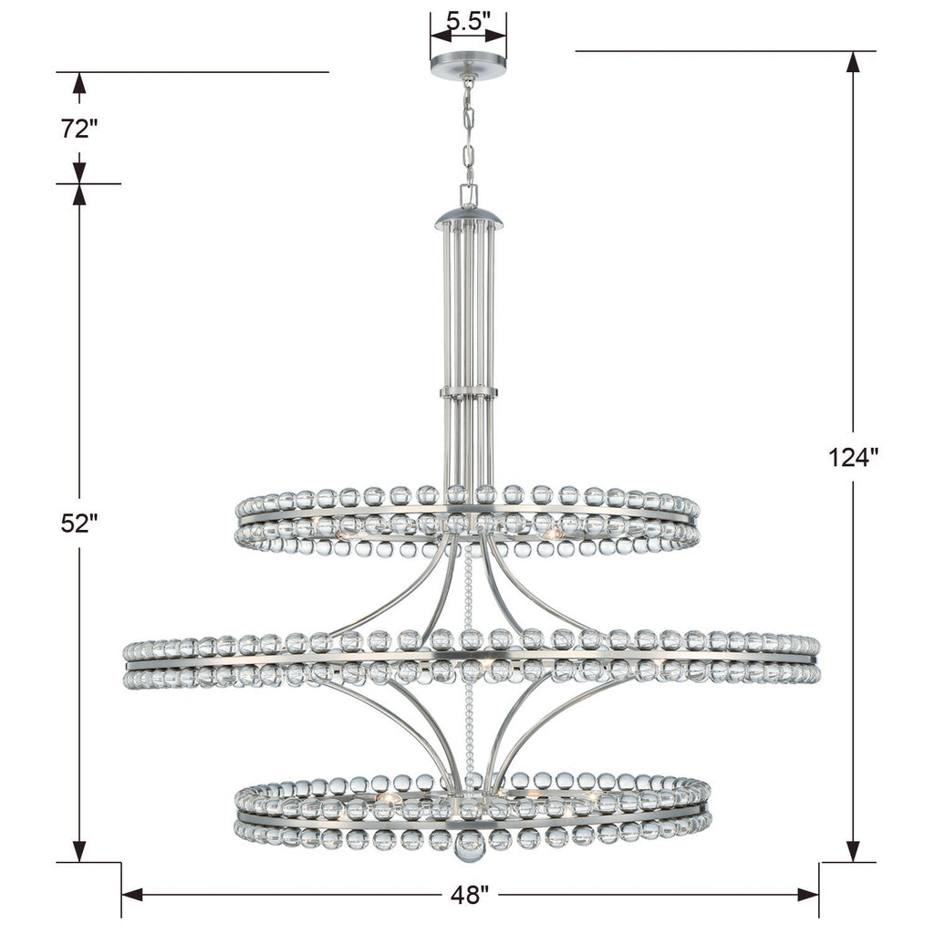 Antique Hardware Clover 24 Light Aged Brass Chandelier Chandelier