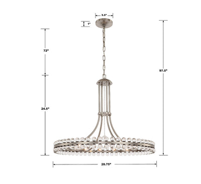 Antique Hardware Clover 12 Light Brushed Nickel Chandelier Chandelier