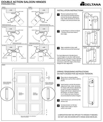 Double Action Saloon Hinge