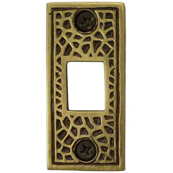 ##Antique Hardware## Solid Brass Craftsman Pocket Door Strike Plate