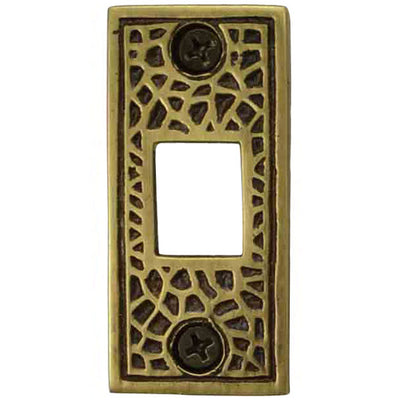 ##Antique Hardware## Solid Brass Craftsman Pocket Door Strike Plate