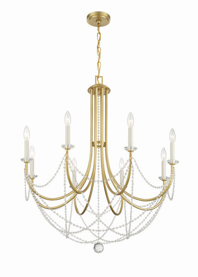 ##Antique Hardware## Delilah 8 Light Aged Brass Chandelier