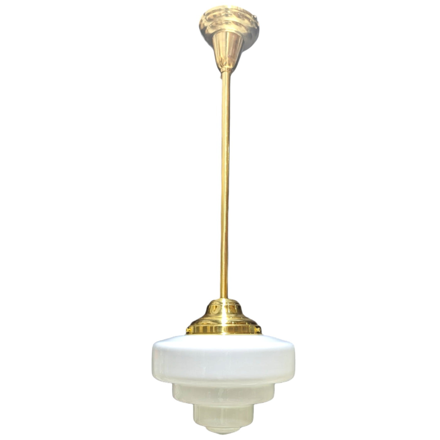 Antique Hardware 34 1/2 Inch Manhattan Skyscraper Nouveau Style Bar Light (Polished Brass Finish) 